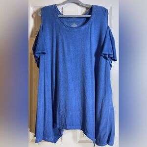 LANE BRYANT Women’s Plus‎ Size Cold Shoulder Sharkbite-hem Tee Size 26/28